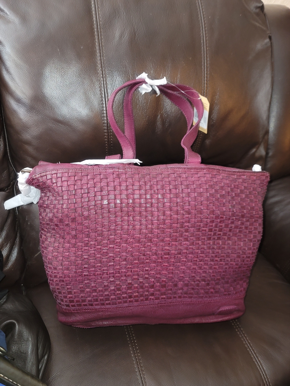 Frye And Co. Plum Woven Tote Bag - Women's Carryall